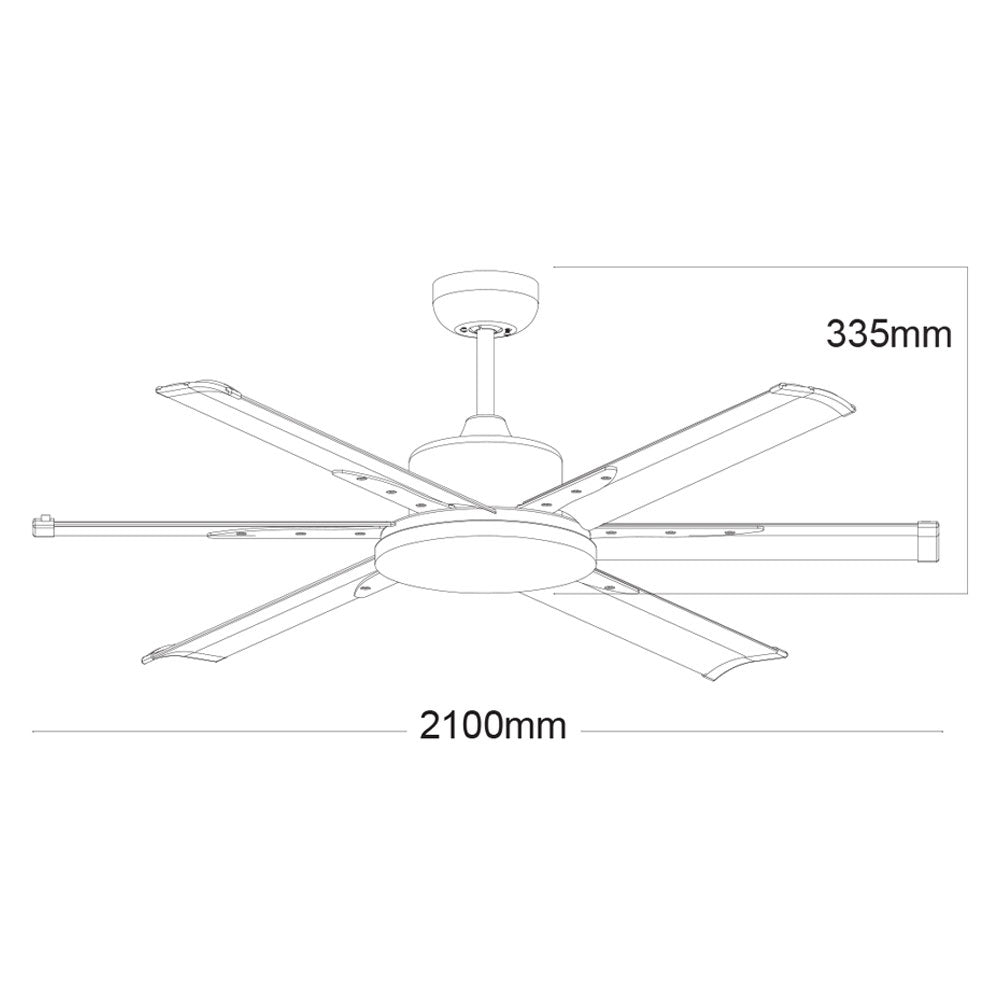 Albatross 84" DC Ceiling Fan White - MAFMWR + MAF210W