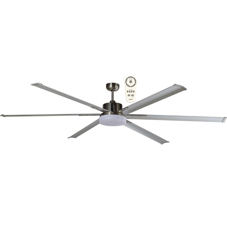 Albatross 84" DC Ceiling Fan With Dimmable 24W LED Brushed Nickel / CCT - MAFML3BR + MAF210B