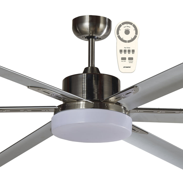 Albatross 72" DC Ceiling Fan With Dimmable 24W LED Brushed Nickel / Warm White - MAFML3BR + MAF180B