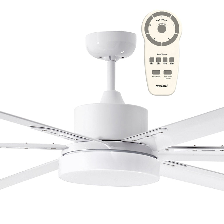 Albatross 84" DC Ceiling Fan With Dimmable 24W LED White / Warm White - MAFML3WR + MAF210W