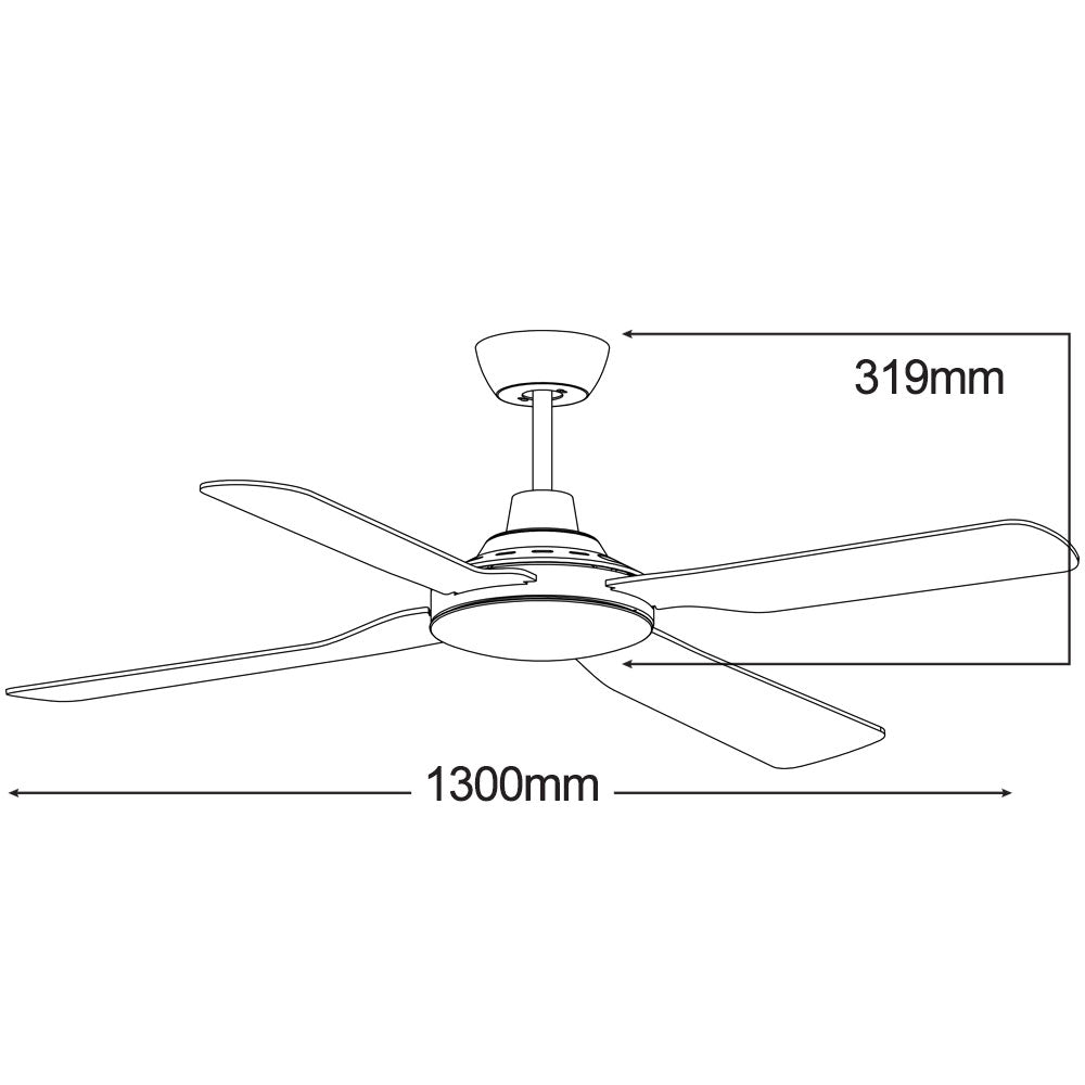 Discovery 52" AC Ceiling Fan White - MDF134W