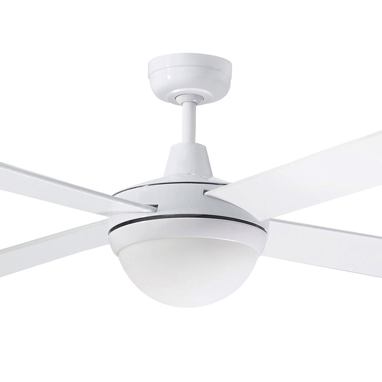 Lifestyle AC 52" Ceiling Fan With Twin E27 Light White - DLS1344W