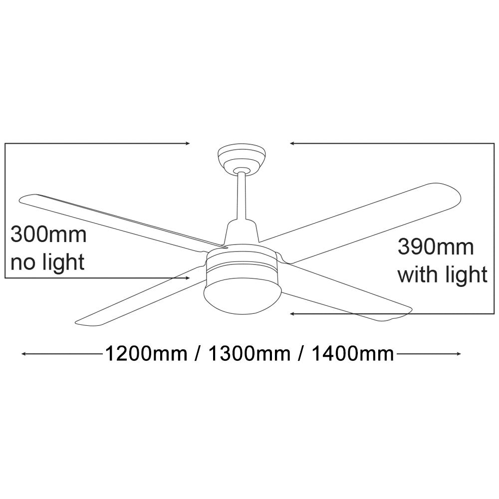 Precision AC 52" Ceiling Fan 316 Stainless Steel - MPF3163SS