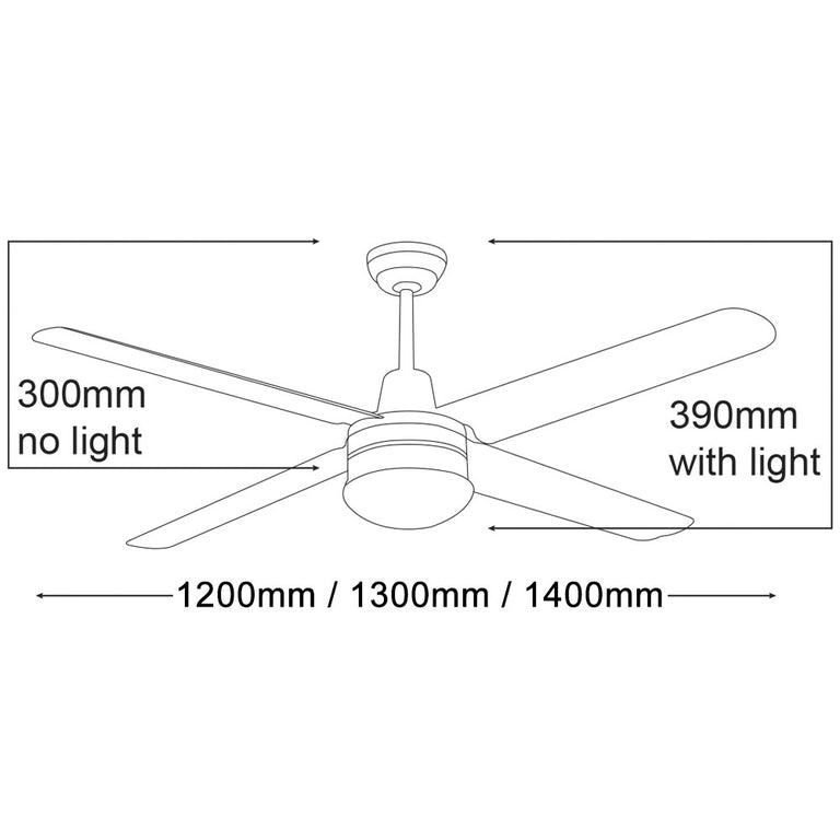 Precision AC 52" Ceiling Fan 316 Stainless Steel - MPF3163SS