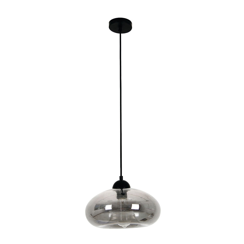 Oval Modern Pendant Smoke - Mason9