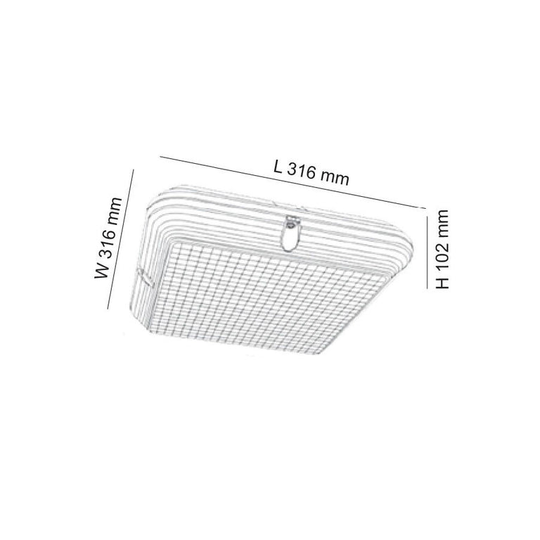 Memphis Square 22W LED Commercial Surface Light White Finish / Cool White - SL9719SQ