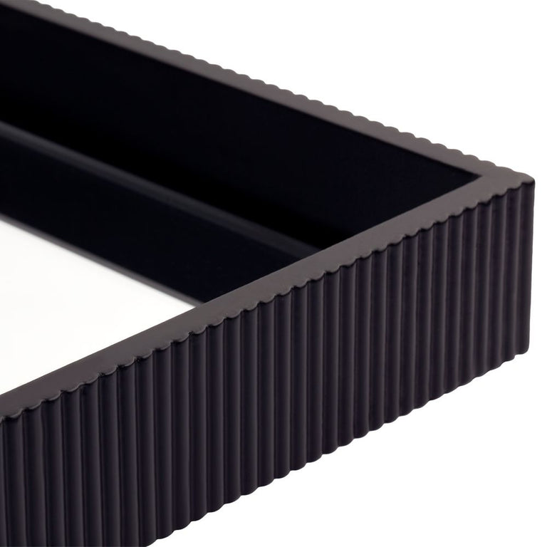Miles Small Mirrored Tray Black - 52971