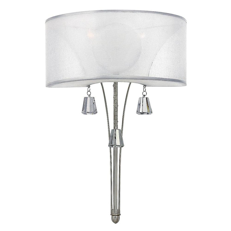 Mime 2 Light Wall Light Brushed Nickel - HK-MIME2