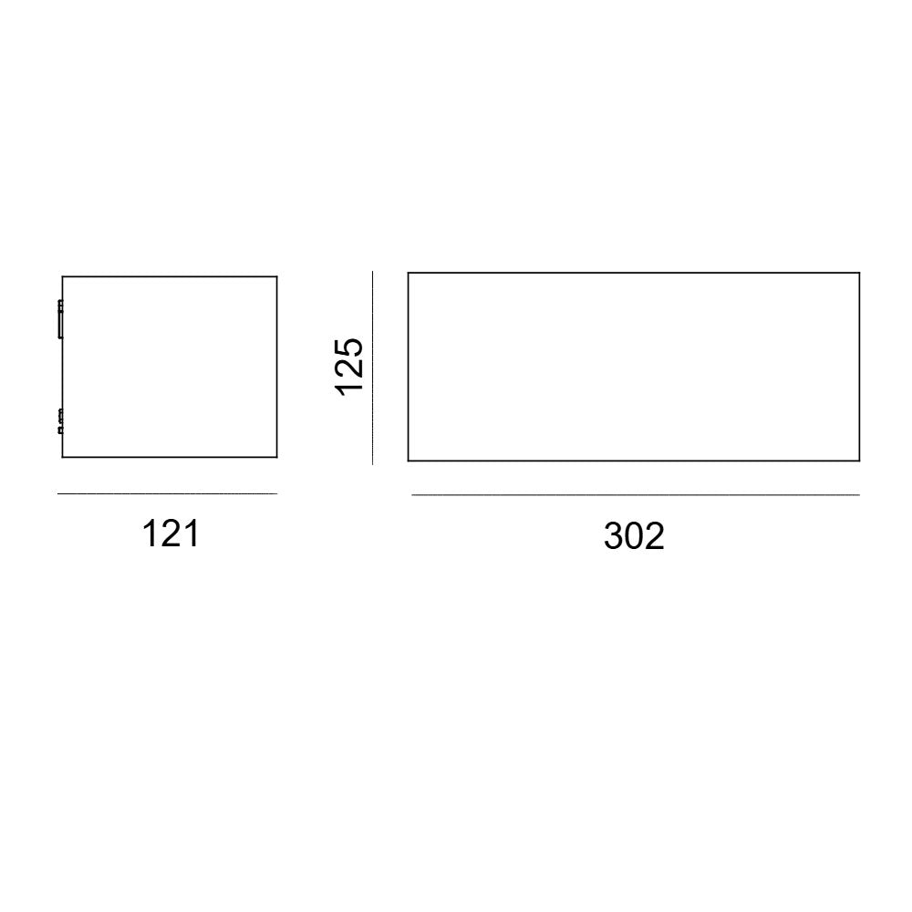 Asker BIG Up & Down Wall Light Aluminium - NLYS.1303AL