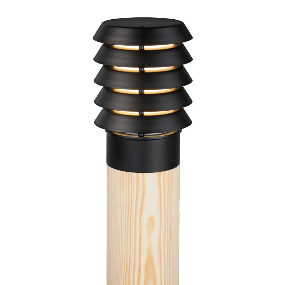 Alta Painted Wood Bollard Light Black - NLYS.1453B