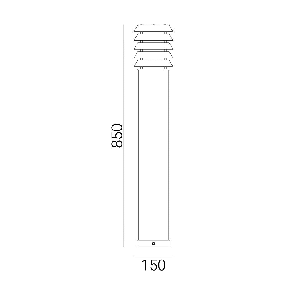 Alta Bollard Light Large Black - NLYS.1475B