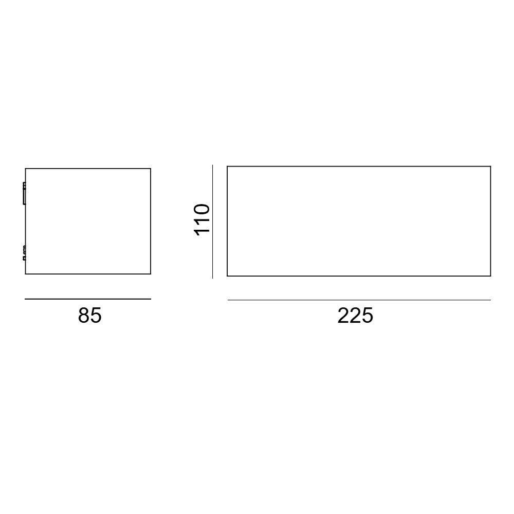 Asker LED Wall Light Aluminium - NLYS.1510AL