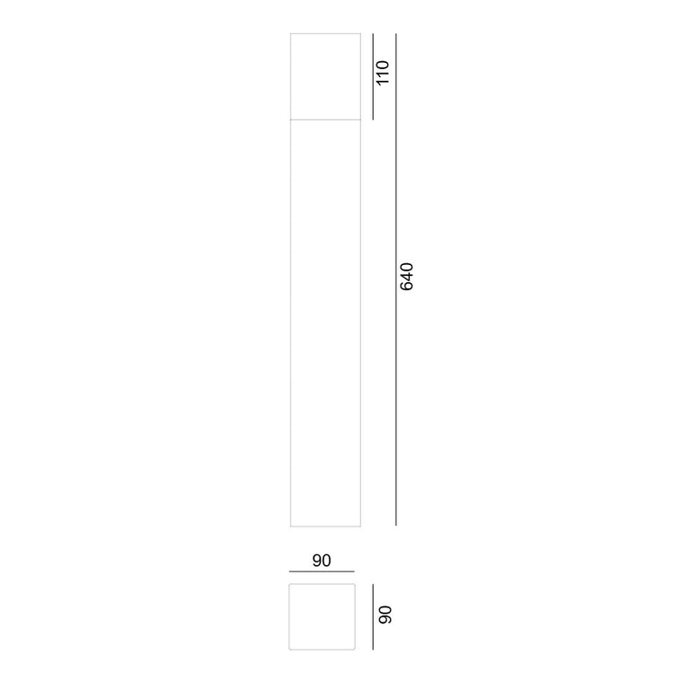 Arendal Mini LED Bollard Light Black - NLYS.1561B
