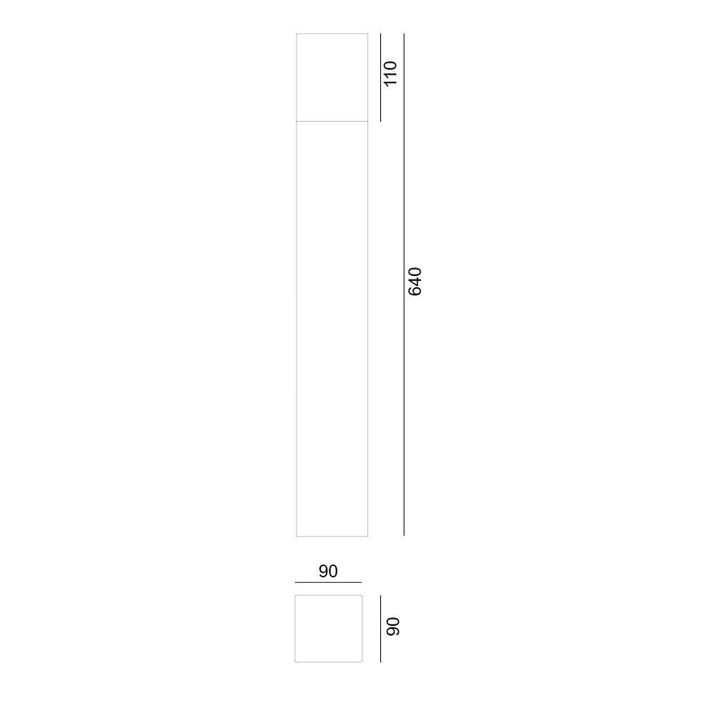 Arendal Mini LED Bollard Light Black - NLYS.1562B