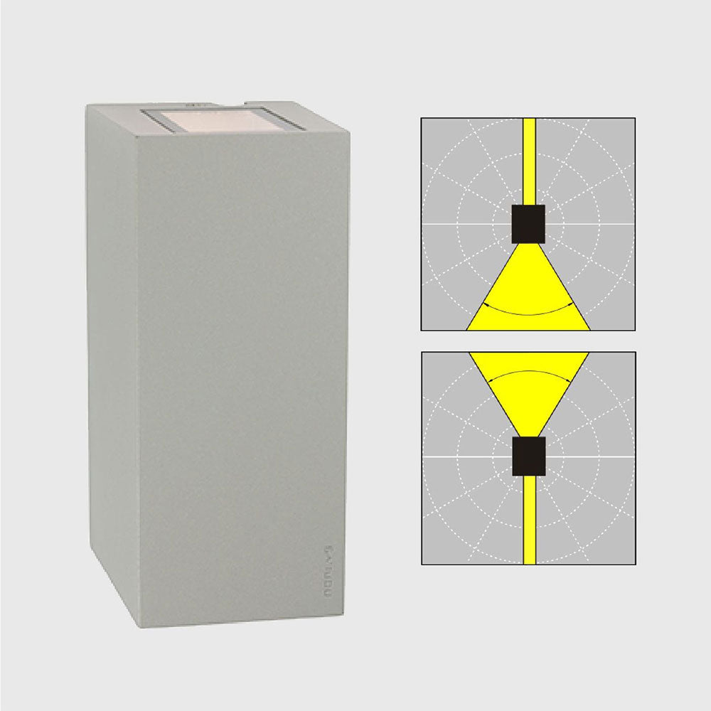 Lillehammer 7.3W LED Up / Down Wide / Narrow Wall Light Aluminium - NLYS.1580AL