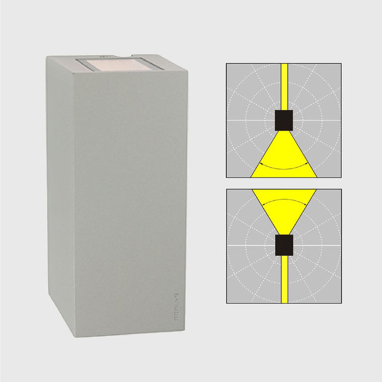 Lillehammer 7.3W LED Up / Down Wide / Narrow Wall Light Aluminium - NLYS.1580AL