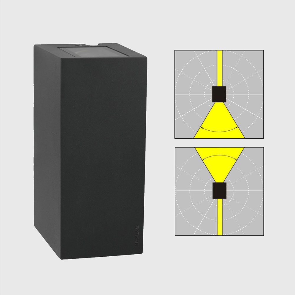 Lillehammer 7.3W LED Up / Down Wide / Narrow Wall Light Black - NLYS.1580B