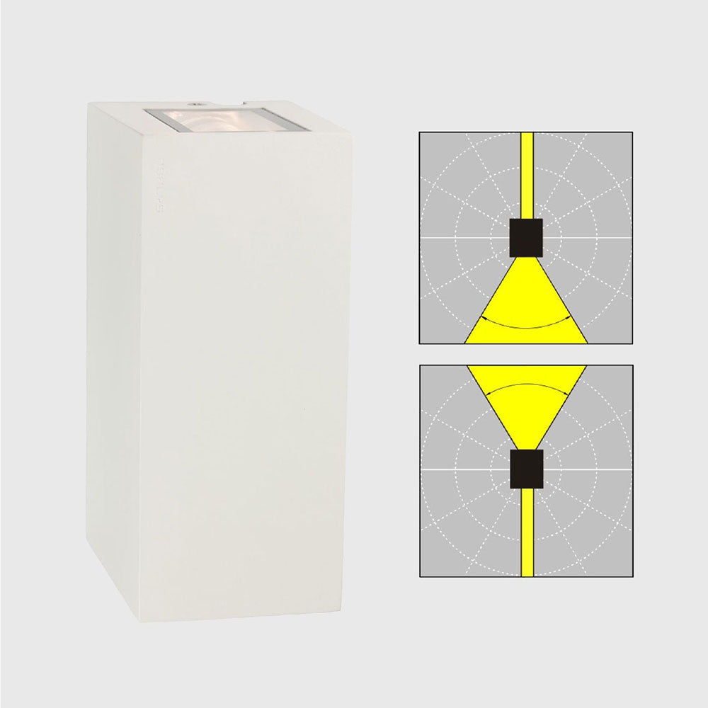 Lillehammer 7.3W LED Up / Down Wide / Narrow Wall Light White - NLYS.1580W