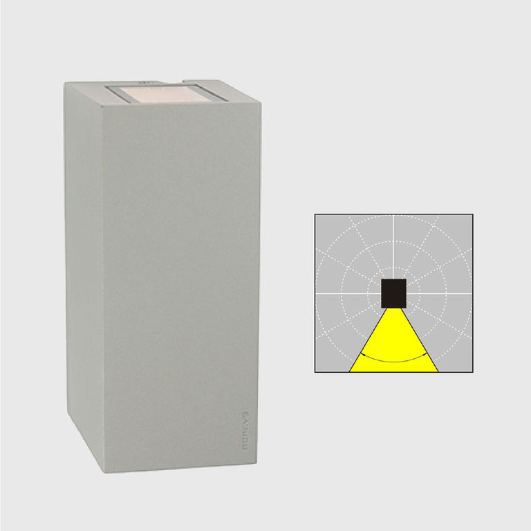 Lillehammer 4W LED Wide Down Wall Light Aluminium - NLYS.1582AL