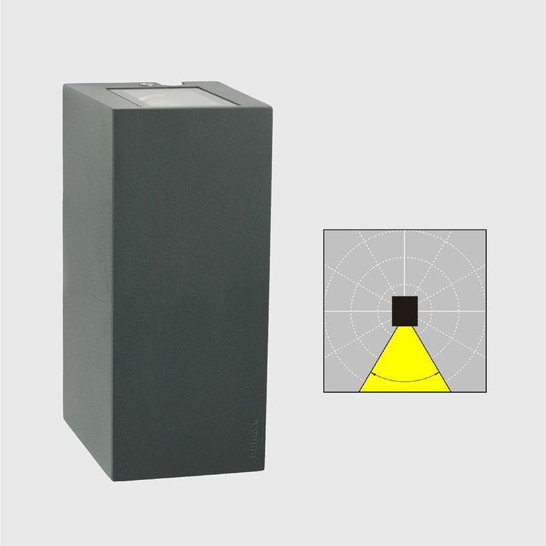 Lillehammer 4W LED Wide Down Wall Light Graphite - NLYS.1582GR