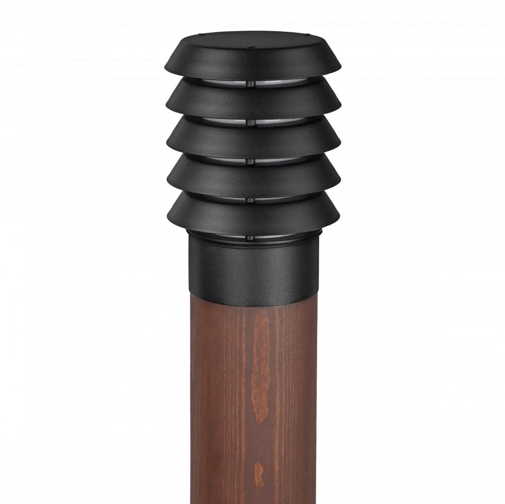 Alta Painted Wood LED Bollard Light Black - NLYS.1665B
