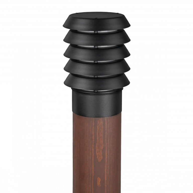 Alta Painted Wood LED Bollard Light Black - NLYS.1670B