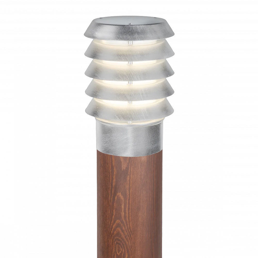 Alta Painted Wood LED Bollard Light Galvanized - NLYS.1670GA