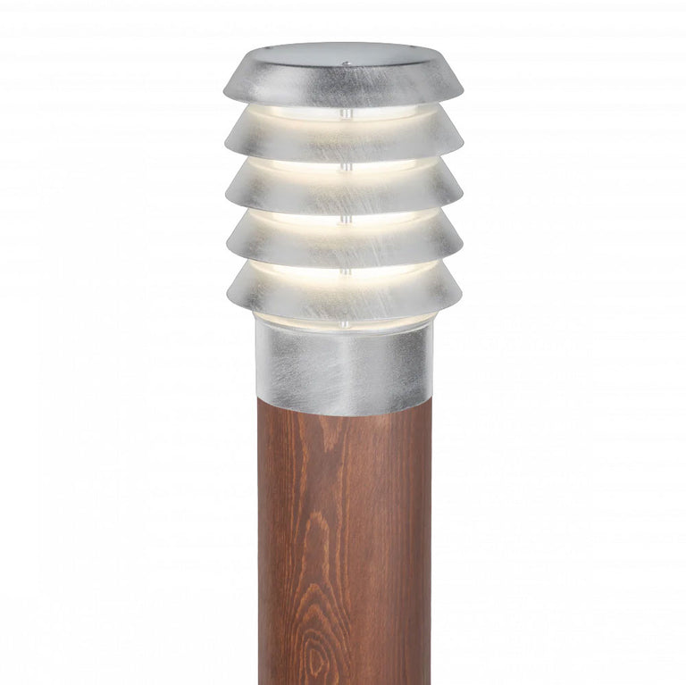 Alta Painted Wood LED Bollard Light Galvanized - NLYS.1670GA