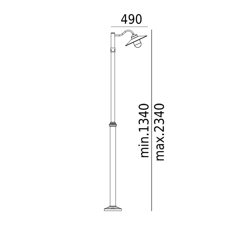 Karlstad 1 Light Post Light Galvanized - NLYS.2033GA