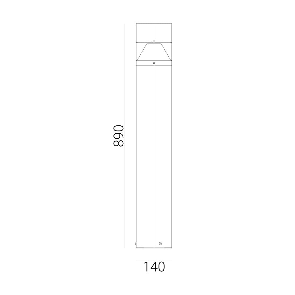 Arvika LED Bollard Black - NLYS.891B