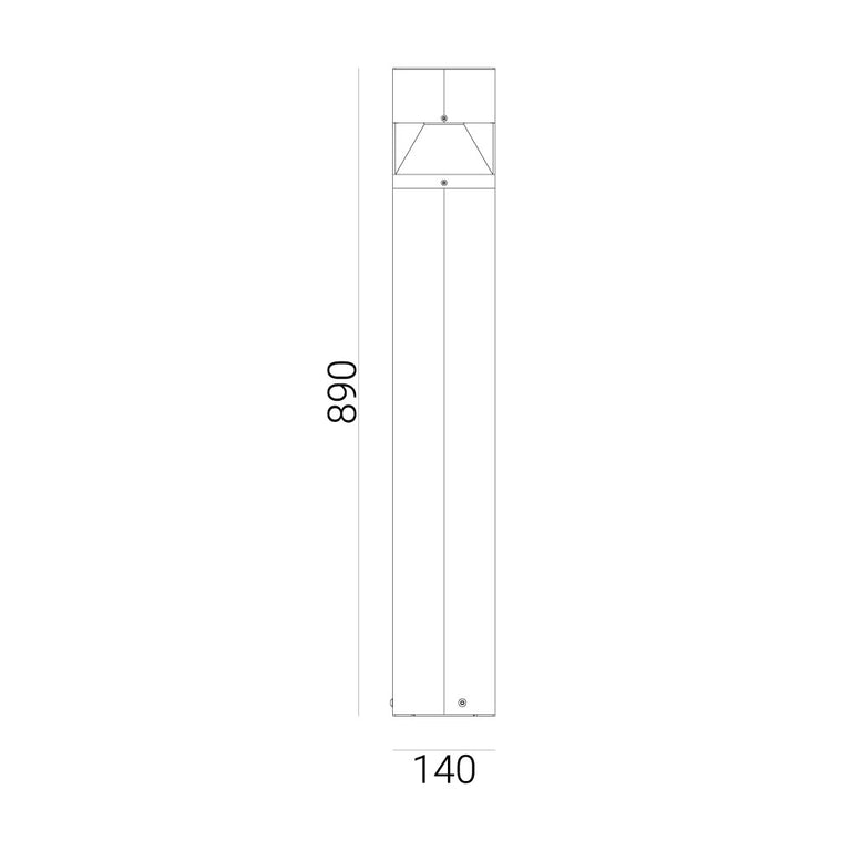 Arvika Bollard Galvanized - NLYS.898GA