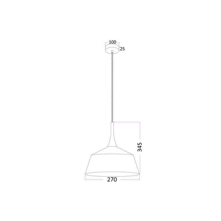 Modern Small Pendant White - NORDIC1
