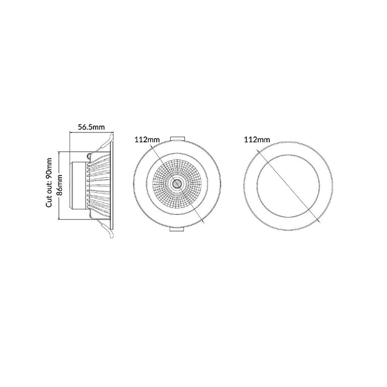 Nova 10W Dimmable LED Downlight Satin Chrome / Tri-Colour - NOVADLUX01A