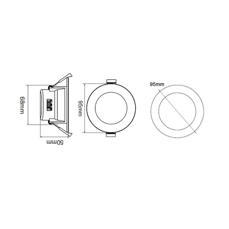 Nova 8W Dimmable LED Downlight Satin Chrome / Tri-Colour - NOVADLUX02