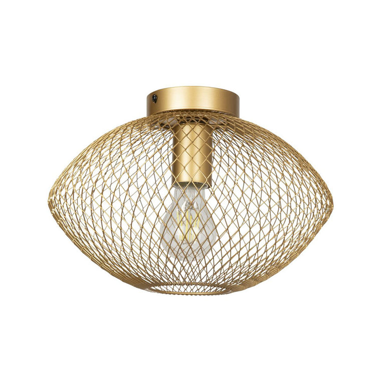 Mesh Industrial Style DIY Shade Gold - NATALYA-1L Gold