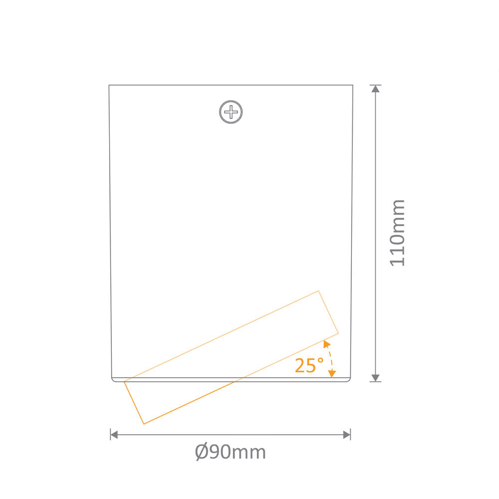 Neo-10 10W Dimmable Surface Mounted Tiltable LED Downlight White / Tri-Colour - 21298