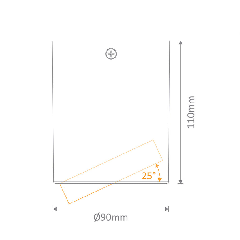 Neo-10 10W Dimmable Surface Mounted Tiltable LED Downlight White / Tri-Colour - 21298