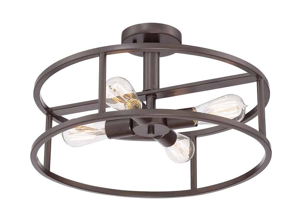 New Harbor Semi Flush Western Bronze - QZ/NEWHARBOR/SF