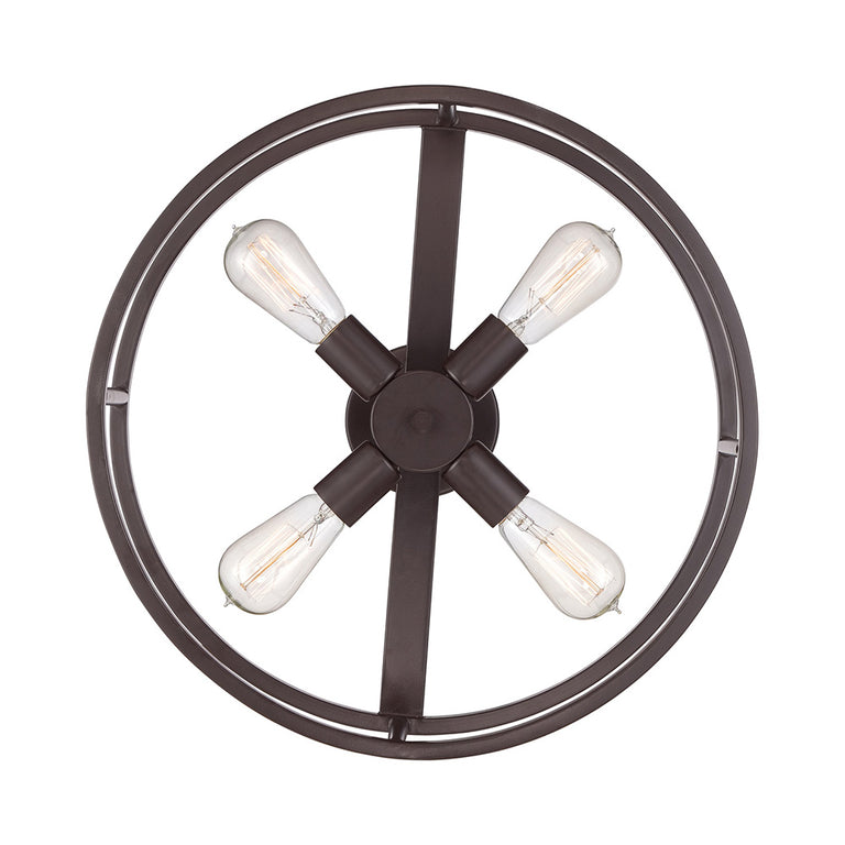 New Harbor Semi Flush Western Bronze - QZ/NEWHARBOR/SF