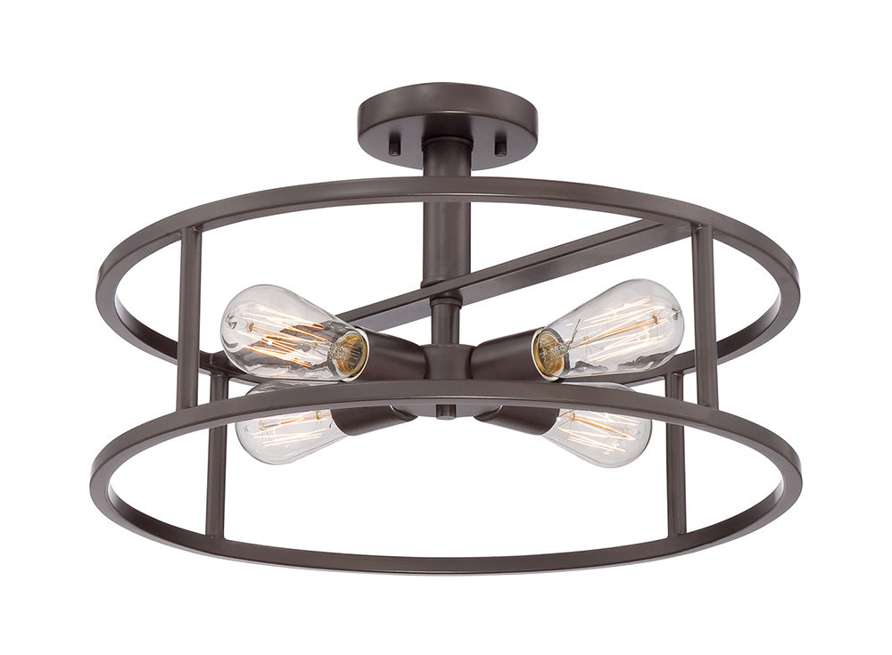 New Harbor Semi Flush Western Bronze - QZ/NEWHARBOR/SF