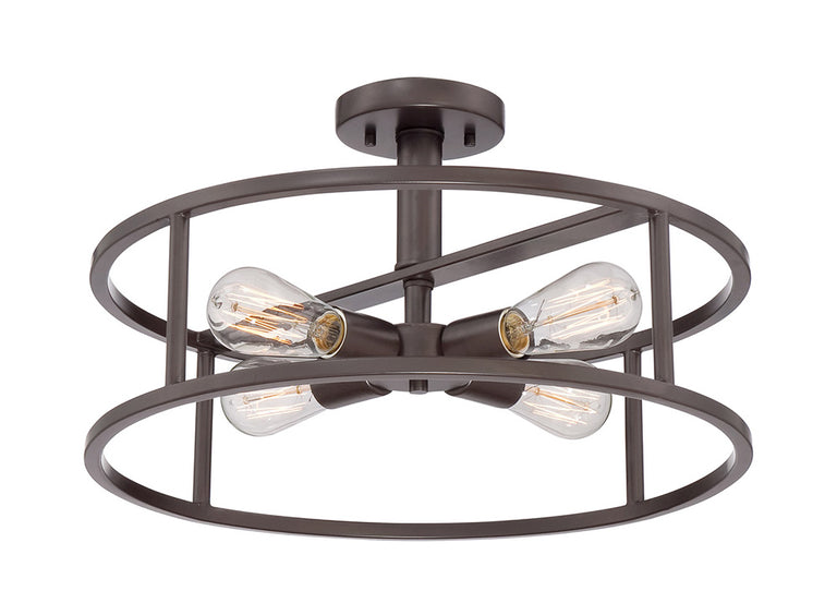 New Harbor Semi Flush Western Bronze - QZ/NEWHARBOR/SF