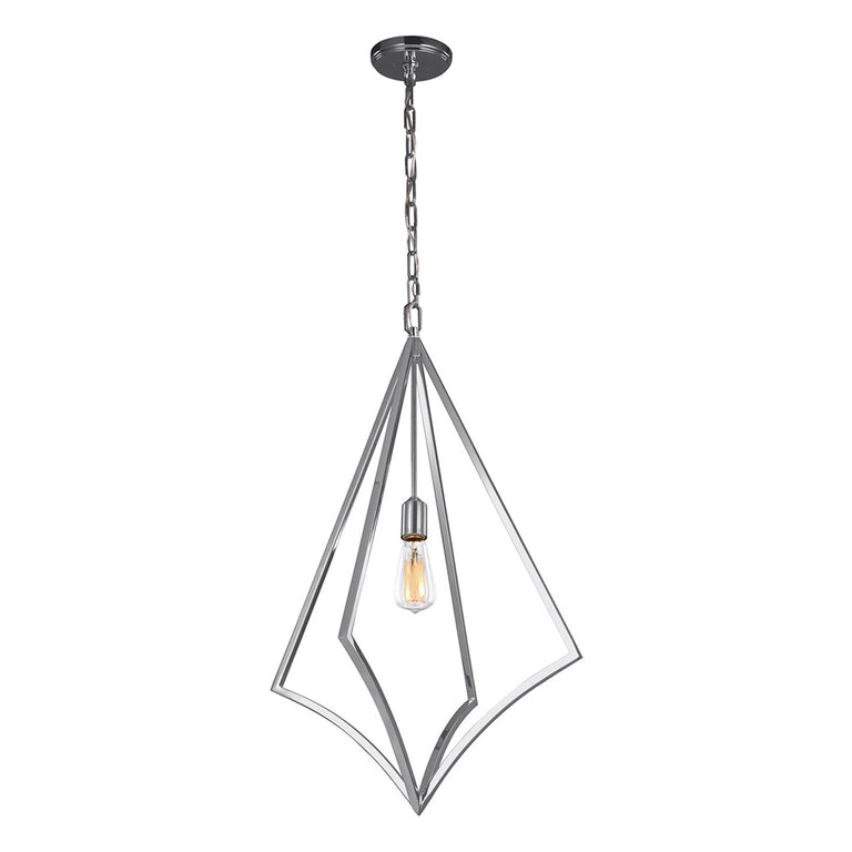 Nico 1 Light Large Pendant Polished Chrome - FE-NICO-P-L-CH