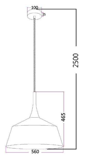 Modern Large Pendant Black - Nordic6