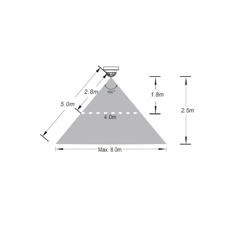 Round 9W LED Downlight With Motion Sensor White / Tri-Colour - NOVATRIS