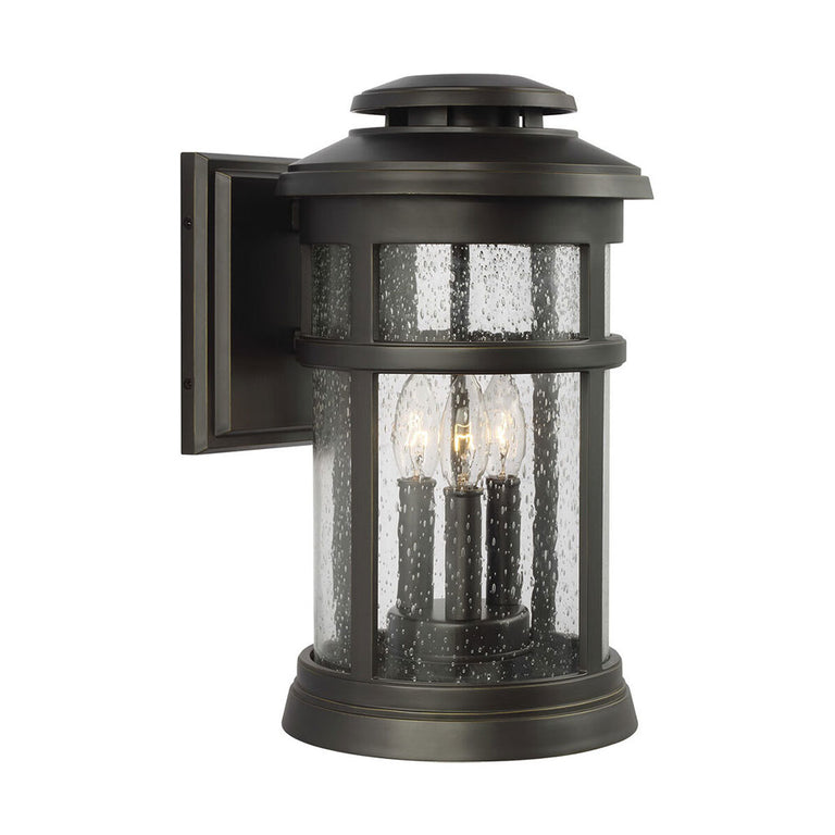 Sean Lavin Newport 3 Light 400mm Outdoor Wall Lantern Antique Bronze