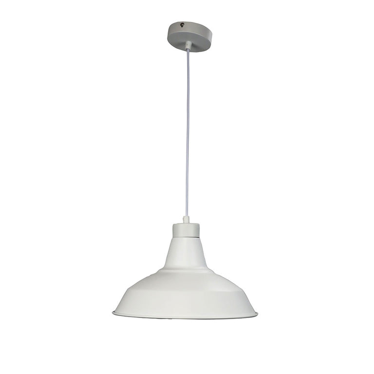 Warehouse 310mm Metal Shade Matt White - OL2260/31WH
