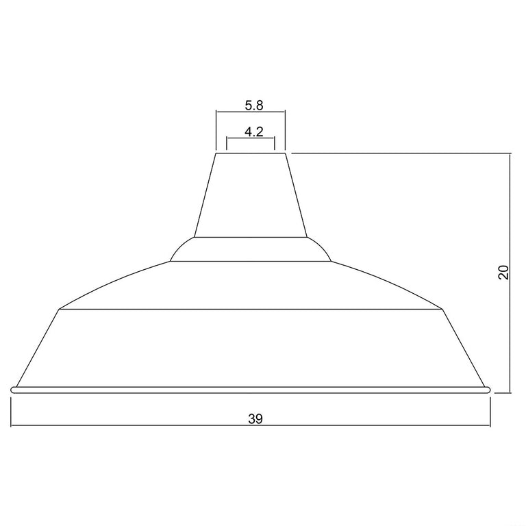 Warehouse 390mm Metal Shade Matt White - OL2260/39WH