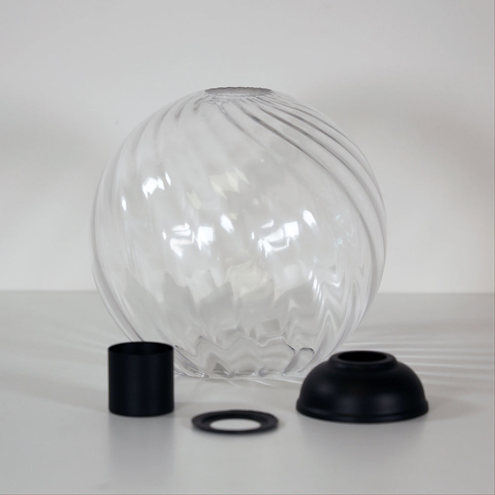 Twist.20 Textured Clear Glass DIY Black - OL2262BK