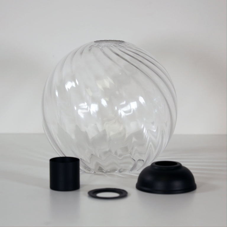 Twist.20 Textured Clear Glass DIY Black - OL2262BK