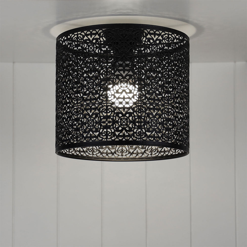 Bursa Laser Cut Metal Shade Black - OL2267BK